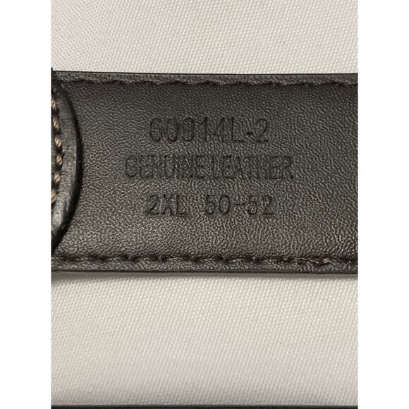 Bundle of 2 Mens Leather Belts Size XXL 50 - 52 Dark Brown Black Classic Strong - Picture 3 of 11